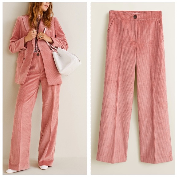 LAST🛍 MANGO wide leg corduroy pants bloggers fav - Picture 2 of 8
